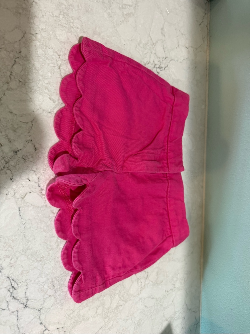 Crewcuts Bright Pink Scalloped Hem Shorts